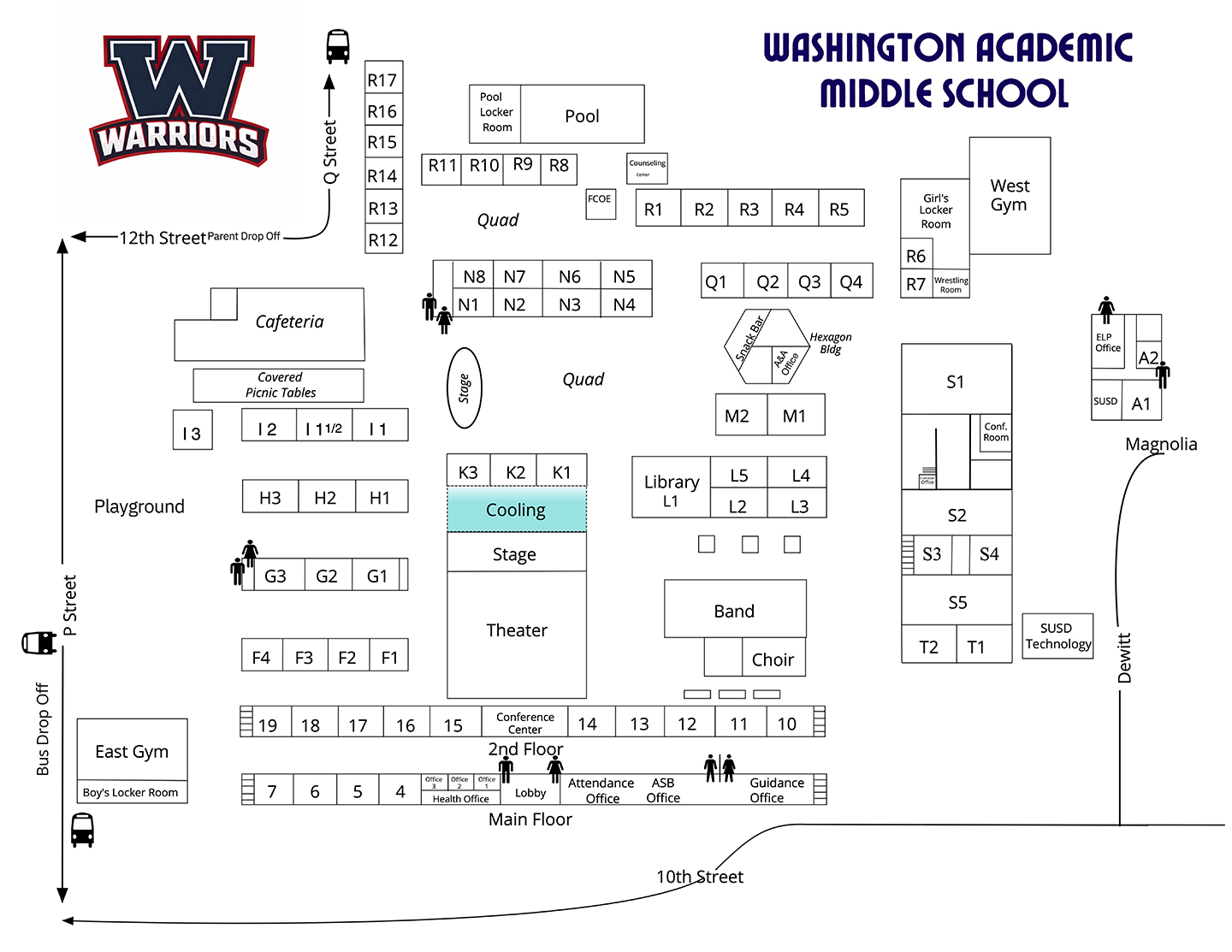 WAMS Campus Map
