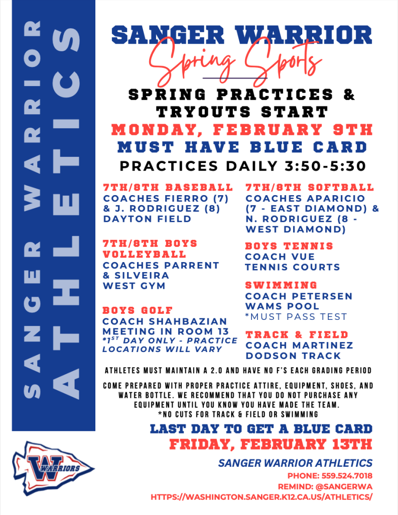 SPRING SPORTS COMING SOON